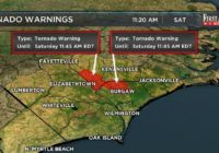 NWS issues Tornado Warning for Pender and Sampson Counties until 11:45 am .