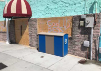 Carolina Beach boardwalk businesses boarded up in preparation for Florence