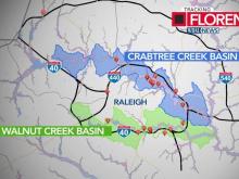 Raleigh officials to monitor Crabtree, Walnut creeks for flooding
