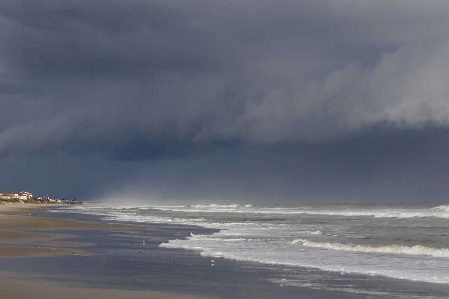 A storm front is seen on the beach in North Topsail Beach, N.C., prior to Hurricane Florence moving toward the east coast on Wednesday, Sept. 12, 2018. Hurricane Florence is putting a corridor of more than 10 million people in the crosshairs as it closes in on the Carolinas, uncertainty over its projected path spreading worry across a wider swath of the Southeast. Photo: Tom Copeland, AP / Tom Copeland