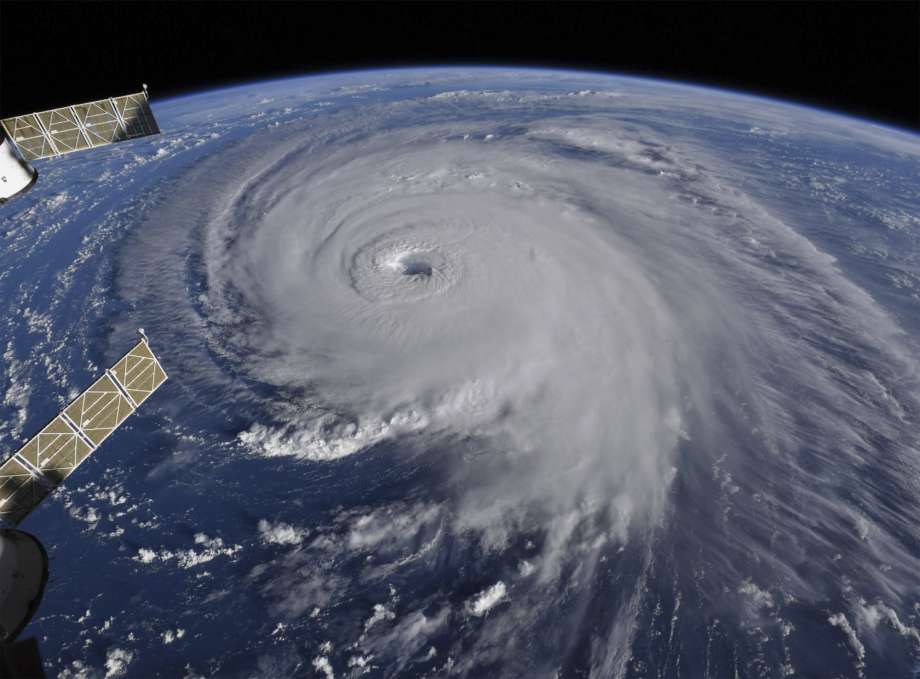This image provided by NASA shows Hurricane Florence from the International Space Station on Wednesday, Sept. 12, 2018, as it threatens the U.S. East Coast. Hurricane Florence is coming closer and getting stronger on a path to squat over North and South Carolina for days, surging over the coast, dumping feet of water deep inland and causing floods from the sea to the Appalachian Mountains and back again. (NASA via AP) Photo: AP / NASA