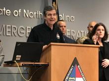 Governor Roy Cooper gives Hurricane Florence briefing 