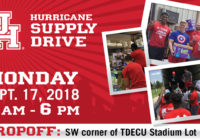 University of Houston athletics to hold Hurricane Florence supply drive