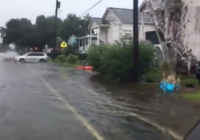 Streets flood in Galveston