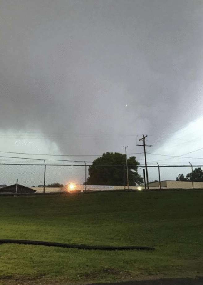 FILE - This April 30, 2017, file photo, provided by the Warren County Emergency Management Agency shows what looks like a tornado that approached Vicksburg, Miss. A new study finds that tornado activity is generally shifting eastward to areas just east of the Mississippi River that are more vulnerable such as Mississippi, Arkansas and Tennessee. And it's going down in Oklahoma, Kansas and Texas. (Jerry Briggs/Warren County Fire Department via Warren County EMA via AP, File) Photo: Jerry Briggs, AP / Warren County Fire Department