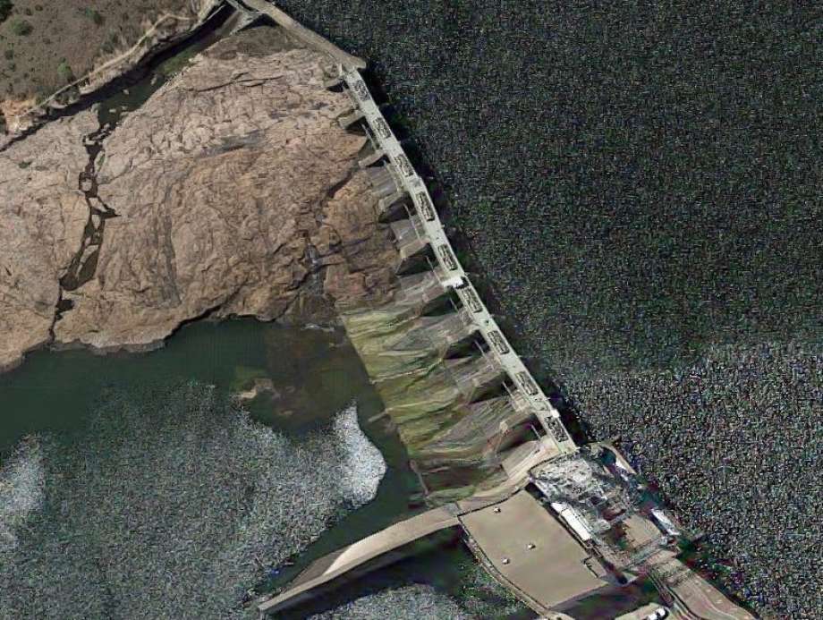 BEFORE: Lake LBJ Dam near Horseshoe Bay. Photo: Google Maps