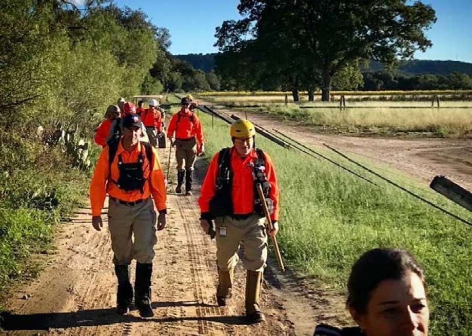 Volunteers continue to search for two missing people Saturday Oct. 13, 2018, in the Junction area after heavy rain Monday caused flooding of the Llano River. Photo: Courtesy Texas Search And Rescue