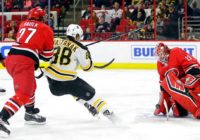 Marchand, Bruins stop Hurricanes 3-2