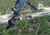 Drone captures images of US 421 washed out after Florence