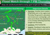 Flood watch for much of NC, central SC as more rain heads east