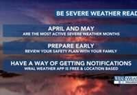 Severe storms Monday night could bring strong winds, hail and isolated tornadoes to NC