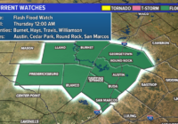 Timeline: Severe thunderstorm watch, flash flood watch issued for Central Texas