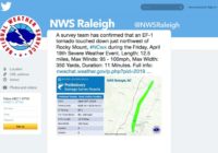 Tornado in Rocky Mount traveled 12.5 miles