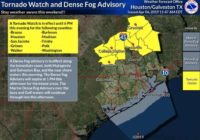 Tornado watch in effect north of the Houston area