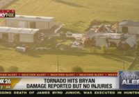 Damage reported after tornado in Bryan