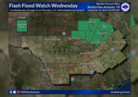 Travis County to be under Flash Flood Watch