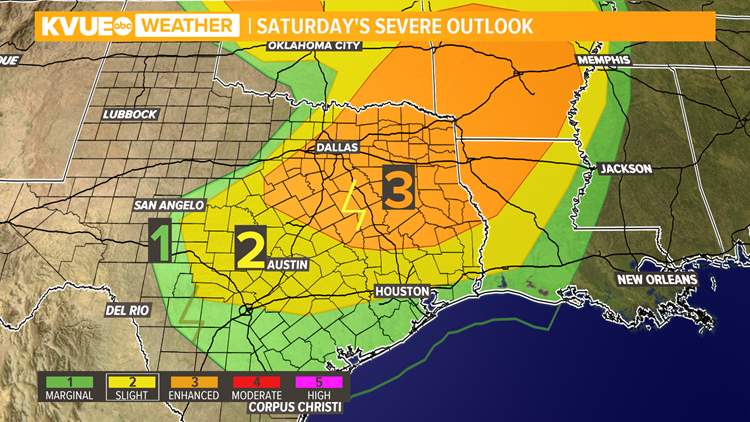 Strong to severe storms possible across Central Texas