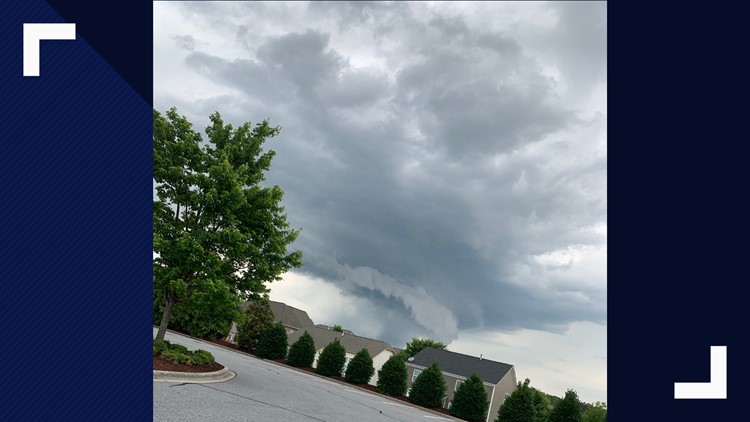 NBC Charlotte viewers capture a wall cloud during a tornado warning for Catawba and Iredell counties