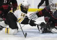 Hurricanes goalie Curtis McElhinney on Boston’s Tuukka Rask : ‘He was putting on a show tonight’