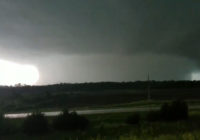 Massive rain-wrapped tornado passes south of Lawrence, Kansas