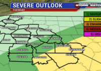 Rare cold front brings threat of severe weather