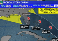 Could Tropical Storm Dorian impact the Southeast on Labor Day?