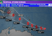 Tracking the Tropics: Tropical Storm Dorian strengthens again