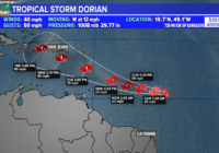 Tracking the Tropics: Tropical Storm Dorian forms, strengthens