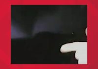 Terrifying video shows lightning illuminating tornado against the night sky