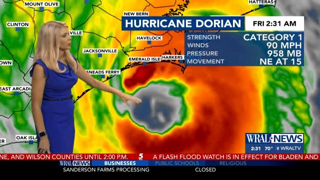 Eye of Hurricane Dorian at 2:31 a.m.