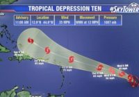 Tropical Depression 10 forms in Atlantic