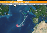 Tropical Storm Pablo forms in the Atlantic Ocean