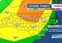 Tornado warning issued for some central NC counties with the Triangle under a tornado watch through 11 p.m.
