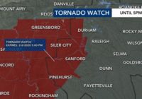 Durham schools closing early; tornado watch issued for counties west of Raleigh