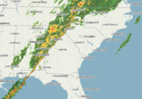 Gusty thunderstorms roll through southeastern U.S. a week after severe weather outbreak