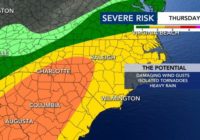 Raleigh and Fayetteville now under level 3 risk for severe weather Thursday night
