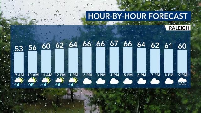Hour-by-hour forecast