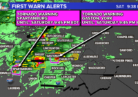 Live: Tornado warnings in Mecklenburg, Cabarrus, and York counties.