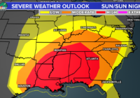 Brad: “Massive storm system” brings damaging winds early Monday