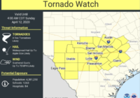 Severe Thunderstorms Expected Overnight, Tornado Watch Issued
