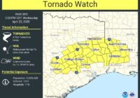 Tornado Watch In Effect For Travis, Williamson And Eastern Counties Until 5 P.M.