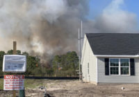 Crews work to control multi-acre wildfire in New Hanover County