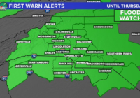 Cooler with heavy rain Wednesday, Flood Watch for entire Charlotte area Cooler with heavy rain Wednesday, Flood Watch for entire Charlotte area