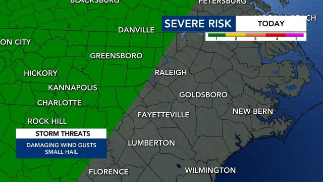 Level 1 storm risk issued for parts of the Triangle