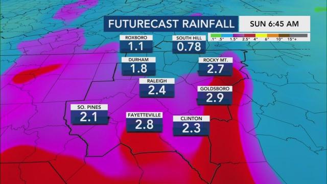 Futurecast rainfall shows 1-2 inches of rain this week