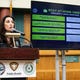 Nueces County Judge Barbara Canales speaks the daily Public Health District COVID-19 Update at City Hall on Monday, March 30, 2020. 