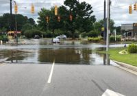 Creeks swell, dam breaks in northeastern NC, flooding roads, businesses, homes