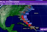Tropical Storm Isaias' track shifts, expected to become hurricane