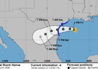 Hanna is 'steadily strengthening,' expected to become hurricane before landfall Saturday