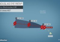 Hurricane Douglas passing dangerously close to Hawaii